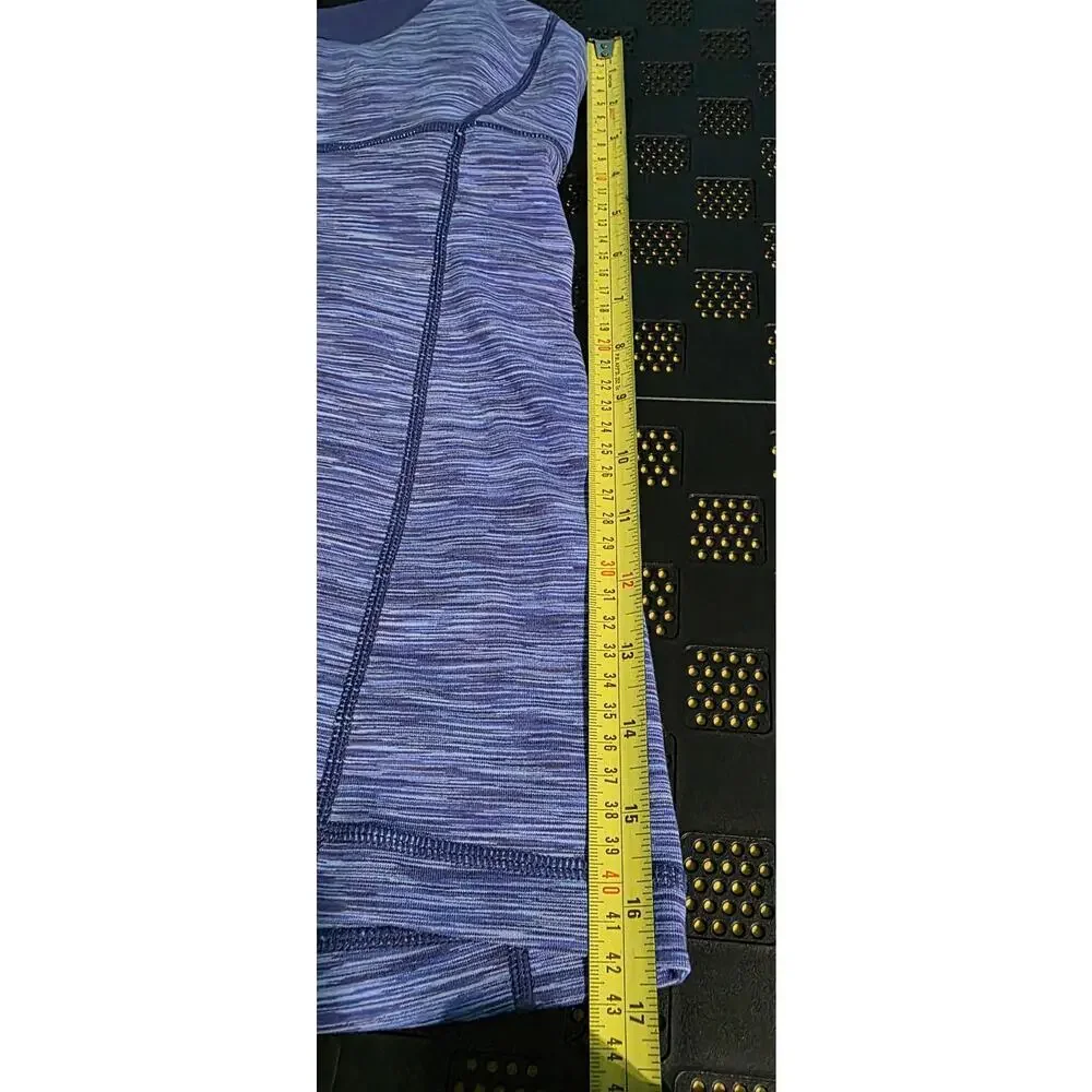 Lululemon Scoop‎ Neck Tank Luon Space Cadet Blue Size 10 workout top NO inserts
